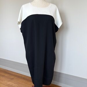 Vince Black and White Midi Dress